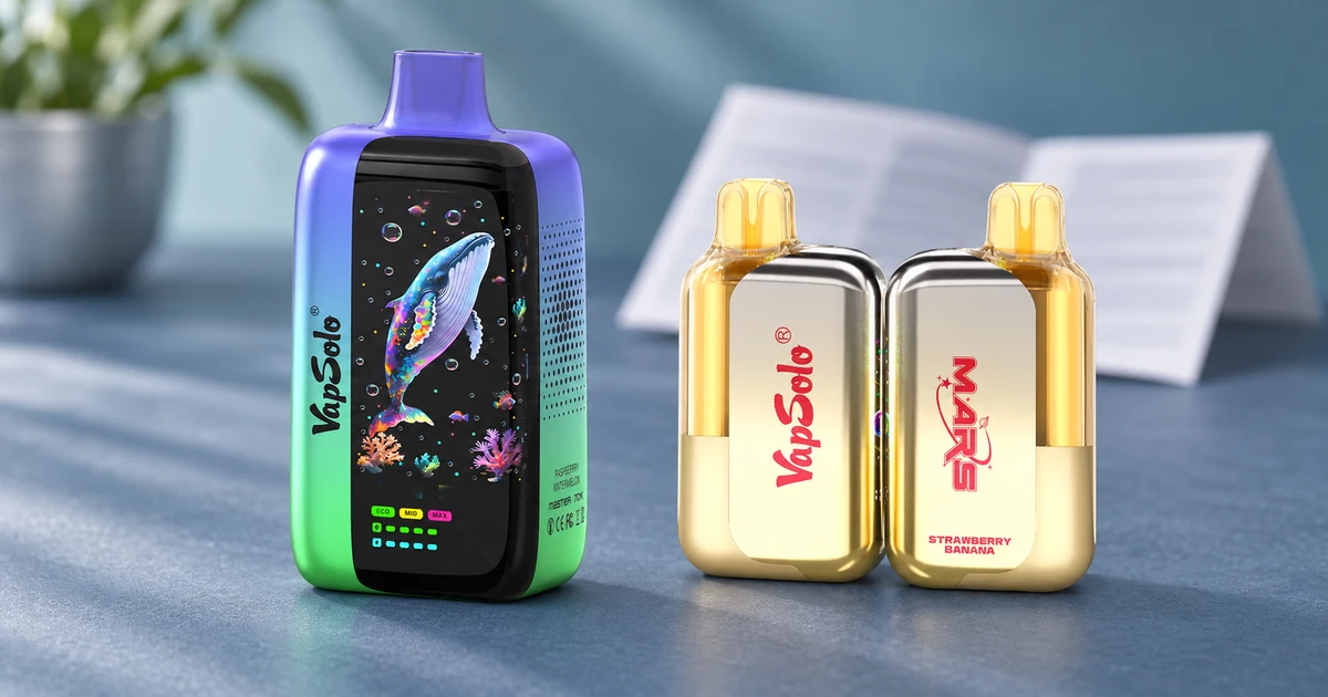 VapSolo Master 70K y VapSolo MARS 50K sobre una superficie de trabajo para comparar modelos