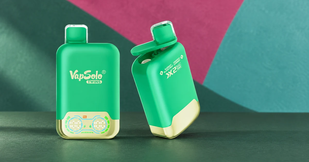 VapSolo Twins 20K en una escena editorial abstracta sin representar ingredientes